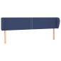 vidaXL Kopfteil mit Ohren Blau 183x23x78/88 cm Stoff vidaXL Kopfteil mit Ohren Blau 183x23x78/88 cm Stoff