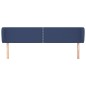 vidaXL Kopfteil mit Ohren Blau 183x23x78/88 cm Stoff vidaXL Kopfteil mit Ohren Blau 183x23x78/88 cm Stoff