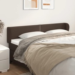 vidaXL Kopfteil mit Ohren Braun 183x23x78/88 cm Kunstleder