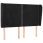 vidaXL Kopfteil mit Ohren Schwarz 147x23x118/128 cm Samt vidaXL Kopfteil mit Ohren Schwarz 147x23x118/128 cm Samt