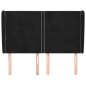 vidaXL Kopfteil mit Ohren Schwarz 147x23x118/128 cm Samt vidaXL Kopfteil mit Ohren Schwarz 147x23x118/128 cm Samt