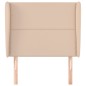 vidaXL Kopfteil mit Ohren Cappuccino-Braun 83x23x118/128 cm Kunstleder