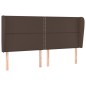 vidaXL Kopfteil mit Ohren Braun 183x23x118/128 cm Kunstleder vidaXL Kopfteil mit Ohren Braun 183x23x118/128 cm Kunstleder