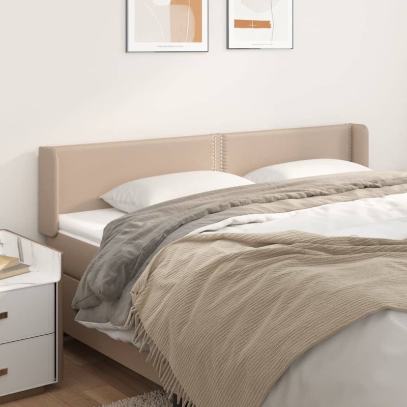 vidaXL Kopfteil mit Ohren Cappuccino-Braun 183x16x78/88 cm Kunstleder vidaXL Kopfteil mit Ohren Cappuccino-Braun 183x16x78/88 cm Kunstleder