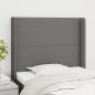 vidaXL Kopfteil mit Ohren Dunkelgrau 93x16x118/128 cm Stoff