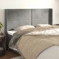 vidaXL Kopfteil mit Ohren Hellgrau 163x16x118/128 cm Samt