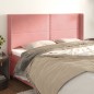 vidaXL Kopfteil mit Ohren Rosa 203x16x118/128 cm Samt vidaXL Kopfteil mit Ohren Rosa 203x16x118/128 cm Samt