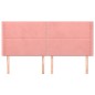 vidaXL Kopfteil mit Ohren Rosa 203x16x118/128 cm Samt vidaXL Kopfteil mit Ohren Rosa 203x16x118/128 cm Samt