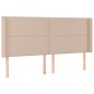 vidaXL Kopfteil mit Ohren Cappuccino-Braun 203x16x118/128cm Kunstleder vidaXL Kopfteil mit Ohren Cappuccino-Braun 203x16x118/128cm Kunstleder