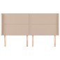 vidaXL Kopfteil mit Ohren Cappuccino-Braun 203x16x118/128cm Kunstleder vidaXL Kopfteil mit Ohren Cappuccino-Braun 203x16x118/128cm Kunstleder