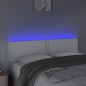 vidaXL LED Kopfteil Weiß 144x5x78/88 cm Kunstleder