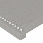 vidaXL LED Kopfteil Hellgrau 90x5x118/128 cm Stoff