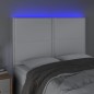 vidaXL LED Kopfteil Weiß 144x5x118/128 cm Kunstleder vidaXL LED Kopfteil Weiß 144x5x118/128 cm Kunstleder