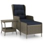 2-tlg. Garten-Lounge-Set mit Auflagen Poly Rattan Braun 2-tlg. Garten-Lounge-Set mit Auflagen Poly Rattan Braun