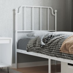vidaXL Kopfteil Metall Weiß 75 cm