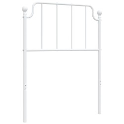 vidaXL Kopfteil Metall Weiß 75 cm