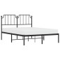 vidaXL Bettgestell mit Kopfteil Metall Schwarz 135x190 cm vidaXL Bettgestell mit Kopfteil Metall Schwarz 135x190 cm
