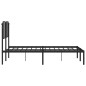 vidaXL Bettgestell mit Kopfteil Metall Schwarz 135x190 cm vidaXL Bettgestell mit Kopfteil Metall Schwarz 135x190 cm