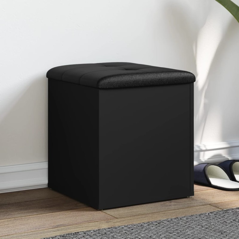 vidaXL Sitzbank mit Stauraum Schwarz 42x42x45 cm Holzwerkstoff vidaXL Sitzbank mit Stauraum Schwarz 42x42x45 cm Holzwerkstoff