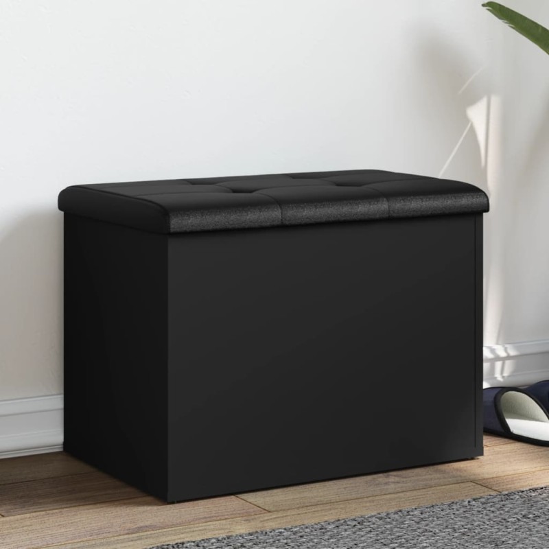 vidaXL Sitzbank mit Stauraum Schwarz 62x42x45 cm Holzwerkstoff vidaXL Sitzbank mit Stauraum Schwarz 62x42x45 cm Holzwerkstoff