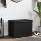vidaXL Sitzbank mit Stauraum Schwarz 62x42x45 cm Holzwerkstoff vidaXL Sitzbank mit Stauraum Schwarz 62x42x45 cm Holzwerkstoff