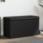 vidaXL Sitzbank mit Stauraum Schwarz 82x42x45 cm Holzwerkstoff vidaXL Sitzbank mit Stauraum Schwarz 82x42x45 cm Holzwerkstoff