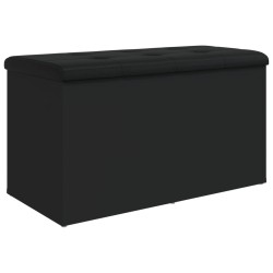 vidaXL Sitzbank mit Stauraum Schwarz 82x42x45 cm Holzwerkstoff