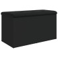 vidaXL Sitzbank mit Stauraum Schwarz 82x42x45 cm Holzwerkstoff vidaXL Sitzbank mit Stauraum Schwarz 82x42x45 cm Holzwerkstoff