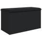 vidaXL Sitzbank mit Stauraum Schwarz 82x42x45 cm Holzwerkstoff vidaXL Sitzbank mit Stauraum Schwarz 82x42x45 cm Holzwerkstoff