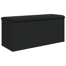 vidaXL Sitzbank mit Stauraum Schwarz 102x42x45 cm Holzwerkstoff