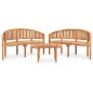 3-tlg. Garten-Lounge-Set Massivholz Teak 3-tlg. Garten-Lounge-Set Massivholz Teak