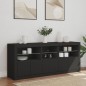 vidaXL Sideboard mit LED-Leuchten Schwarz 162x37x67 cm vidaXL Sideboard mit LED-Leuchten Schwarz 162x37x67 cm