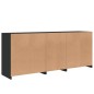 vidaXL Sideboard mit LED-Leuchten Schwarz 162x37x67 cm vidaXL Sideboard mit LED-Leuchten Schwarz 162x37x67 cm