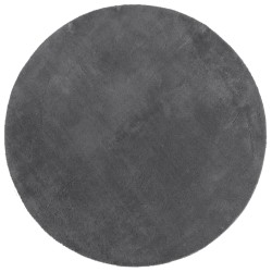 vidaXL Teppich HUARTE Kurzflor Weich und Waschbar Anthrazit Ø 200 cm
