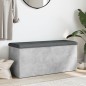 vidaXL Sitzbank mit Stauraum Betongrau 102x42x45 cm Holzwerkstoff vidaXL Sitzbank mit Stauraum Betongrau 102x42x45 cm Holzwerkstoff