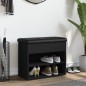 vidaXL Schuhbank Schwarz 62x32x50 cm Holzwerkstoff vidaXL Schuhbank Schwarz 62x32x50 cm Holzwerkstoff