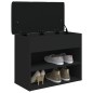 vidaXL Schuhbank Schwarz 62x32x50 cm Holzwerkstoff vidaXL Schuhbank Schwarz 62x32x50 cm Holzwerkstoff