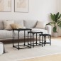 vidaXL Satztische 3 Stk. Schwarz Holzwerkstoff vidaXL Satztische 3 Stk. Schwarz Holzwerkstoff