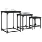 vidaXL Satztische 3 Stk. Schwarz Holzwerkstoff vidaXL Satztische 3 Stk. Schwarz Holzwerkstoff