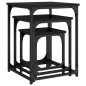 vidaXL Satztische 3 Stk. Schwarz Holzwerkstoff vidaXL Satztische 3 Stk. Schwarz Holzwerkstoff
