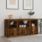 vidaXL Sideboard mit LED-Leuchten Räuchereiche 142,5x37x67 cm vidaXL Sideboard mit LED-Leuchten Räuchereiche 142,5x37x67 cm