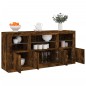 vidaXL Sideboard mit LED-Leuchten Räuchereiche 142,5x37x67 cm vidaXL Sideboard mit LED-Leuchten Räuchereiche 142,5x37x67 cm