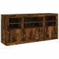 vidaXL Sideboard mit LED-Leuchten Räuchereiche 142,5x37x67 cm vidaXL Sideboard mit LED-Leuchten Räuchereiche 142,5x37x67 cm