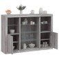 vidaXL Sideboards mit LED-Leuchten 3 Stk. Grau Sonoma Holzwerkstoff vidaXL Sideboards mit LED-Leuchten 3 Stk. Grau Sonoma Holzwerkstoff