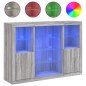vidaXL Sideboards mit LED-Leuchten 3 Stk. Grau Sonoma Holzwerkstoff vidaXL Sideboards mit LED-Leuchten 3 Stk. Grau Sonoma Holzwerkstoff