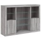 vidaXL Sideboards mit LED-Leuchten 3 Stk. Grau Sonoma Holzwerkstoff vidaXL Sideboards mit LED-Leuchten 3 Stk. Grau Sonoma Holzwerkstoff