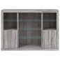 vidaXL Sideboards mit LED-Leuchten 3 Stk. Grau Sonoma Holzwerkstoff vidaXL Sideboards mit LED-Leuchten 3 Stk. Grau Sonoma Holzwerkstoff