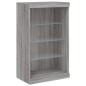 vidaXL Sideboards mit LED-Leuchten 3 Stk. Grau Sonoma Holzwerkstoff vidaXL Sideboards mit LED-Leuchten 3 Stk. Grau Sonoma Holzwerkstoff