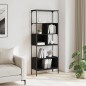 vidaXL Bücherregal 5 Böden Schwarz 76x33x188,5 cm Holzwerkstoff vidaXL Bücherregal 5 Böden Schwarz 76x33x188,5 cm Holzwerkstoff