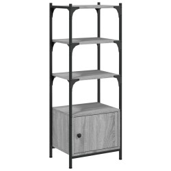 vidaXL Bücherregal 3 Böden Grau Sonoma 41x30x109,5 cm Holzwerkstoff
